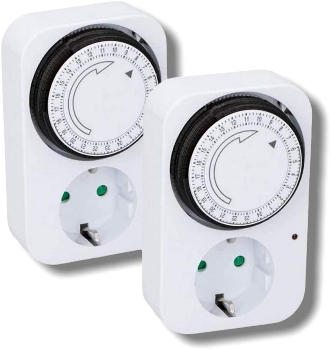 Socket with Randaarde - Analog Switch - Timer - 24 Hours - ShopVlot