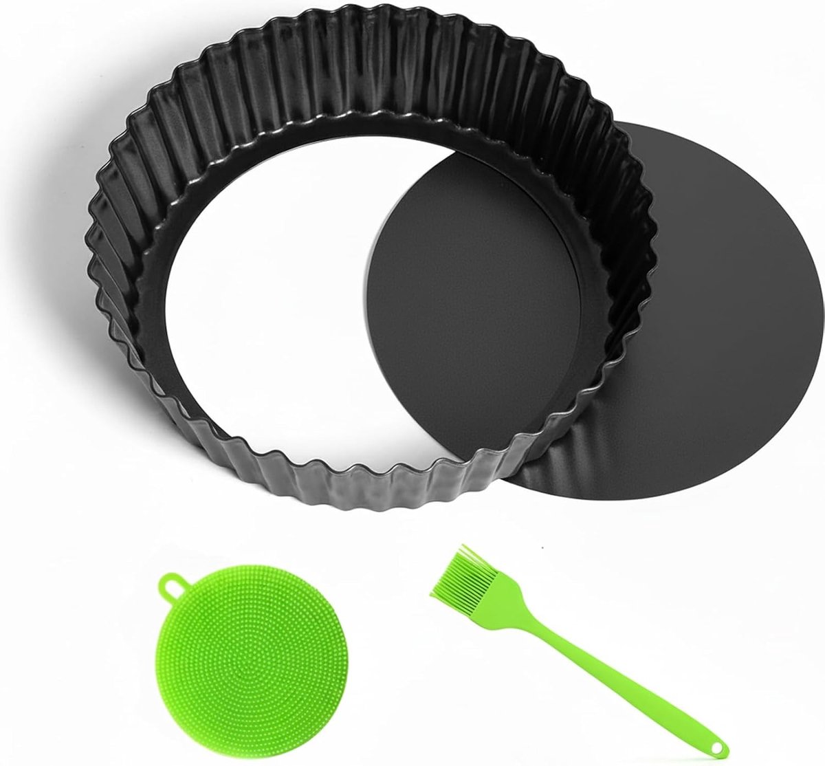 Diepe Quichevorm 24 cm - Anti-aanbak Bakvorm voor Taarten, Fruitvlaaien en Hartige Gerechten