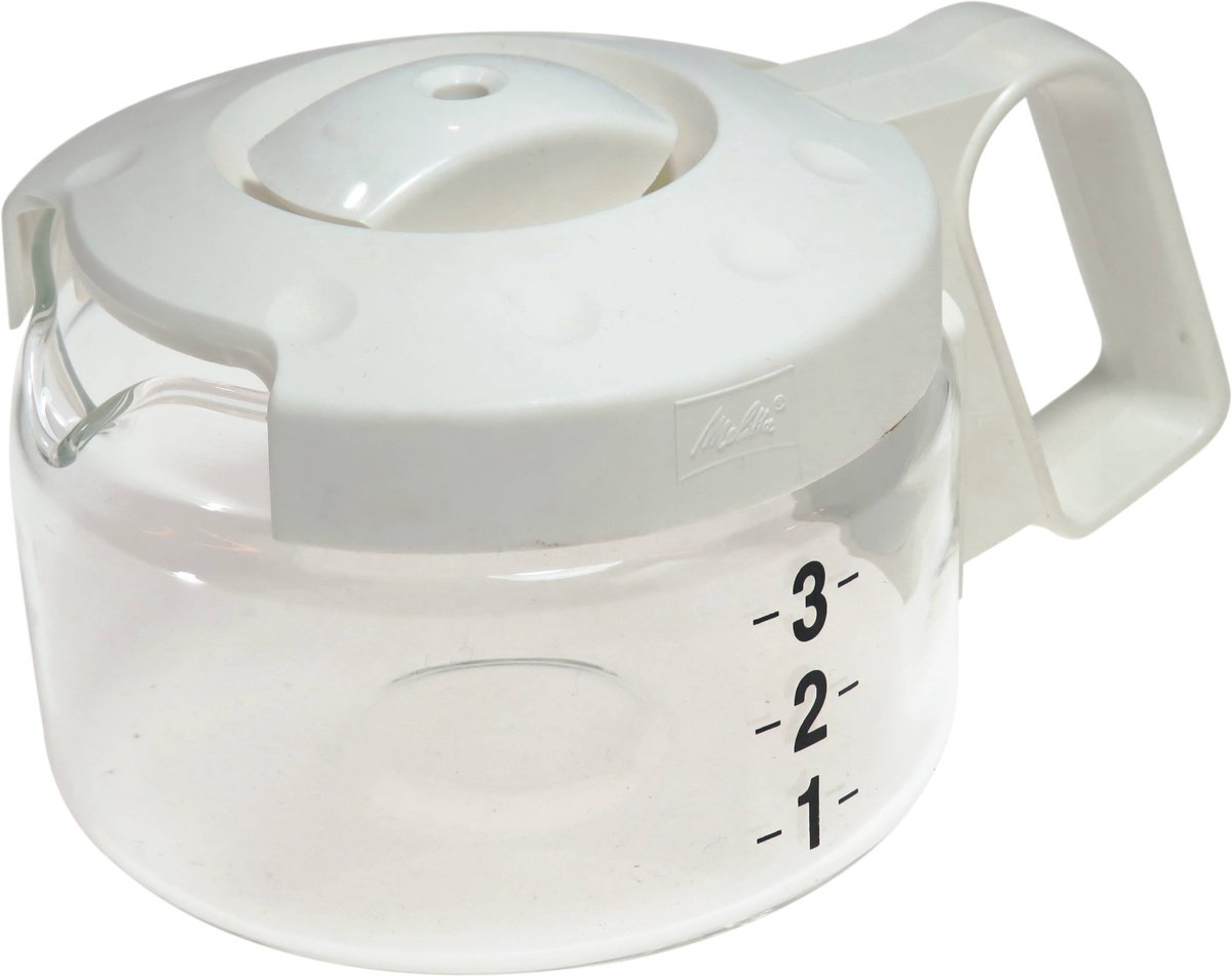 Melitta 3-kops koffiekan voor koffiezetapparaat IBS Super 3 series - Wit - 0,4 liter - koffiepot van glas - Type 81