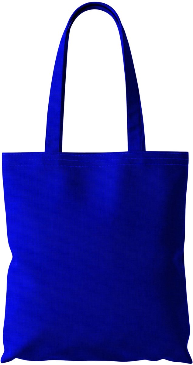 Katoenen tas met lange hengsels - Blauw - Duurzaam materiaal - Ideaal voor boodschappen - ShopVlot