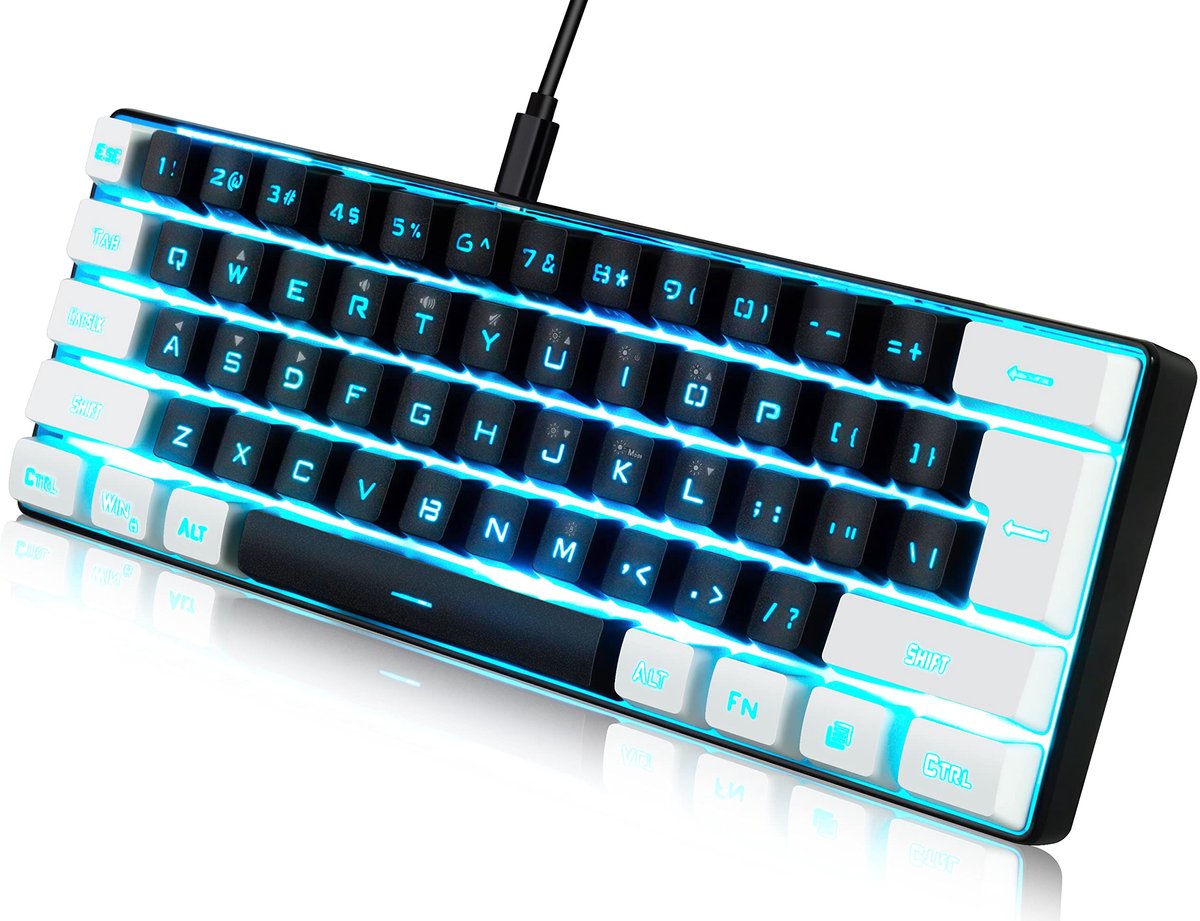Gaming-toetsenbord 61 toetsen - minimalistisch - draagbaar - RGB-achtergrondverlichting - ShopVlot