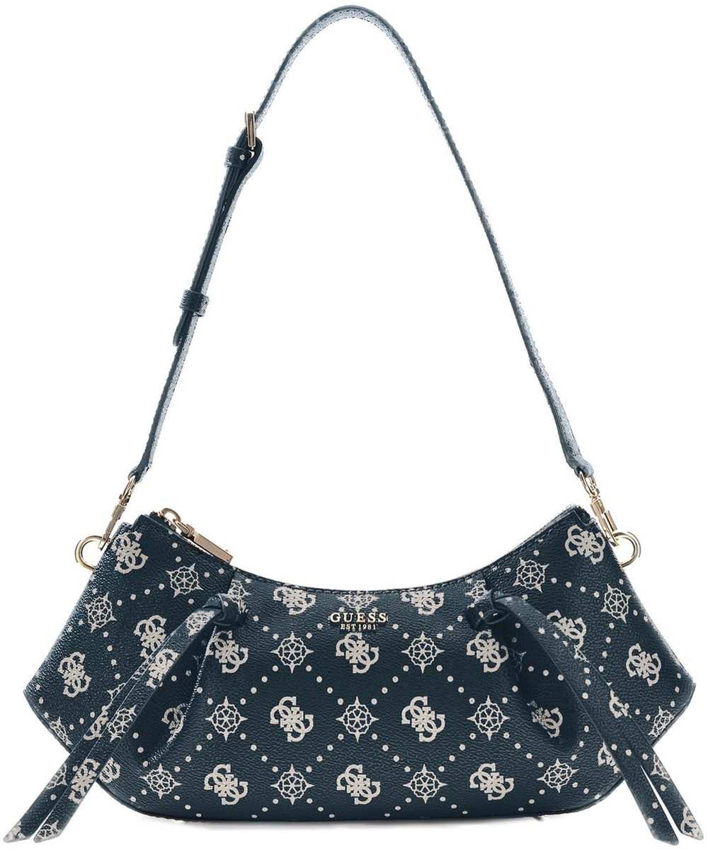 GUESS schoudertas Allegra Shoulder Bag Blue Logo donkerblauw