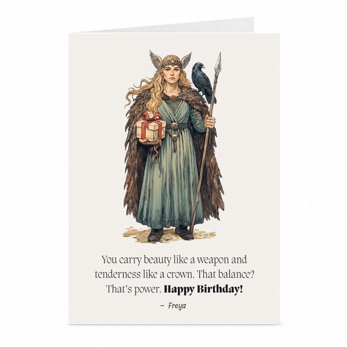 Freya - Verjaardagskaart - JustTheCardGuy - A6 met envelop