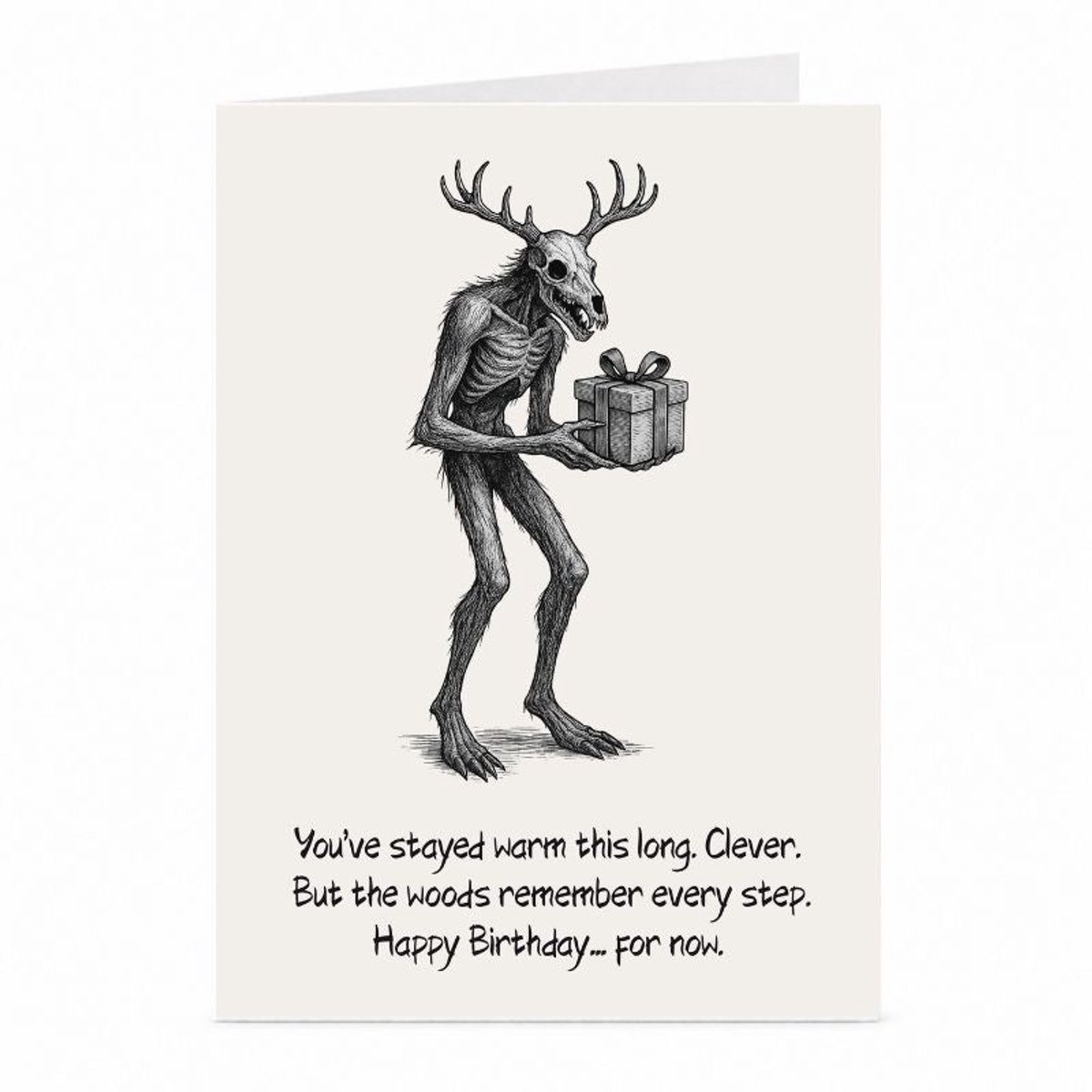 Wendigo - Verjaardagskaart - JustTheCardGuy - A6 met envelop