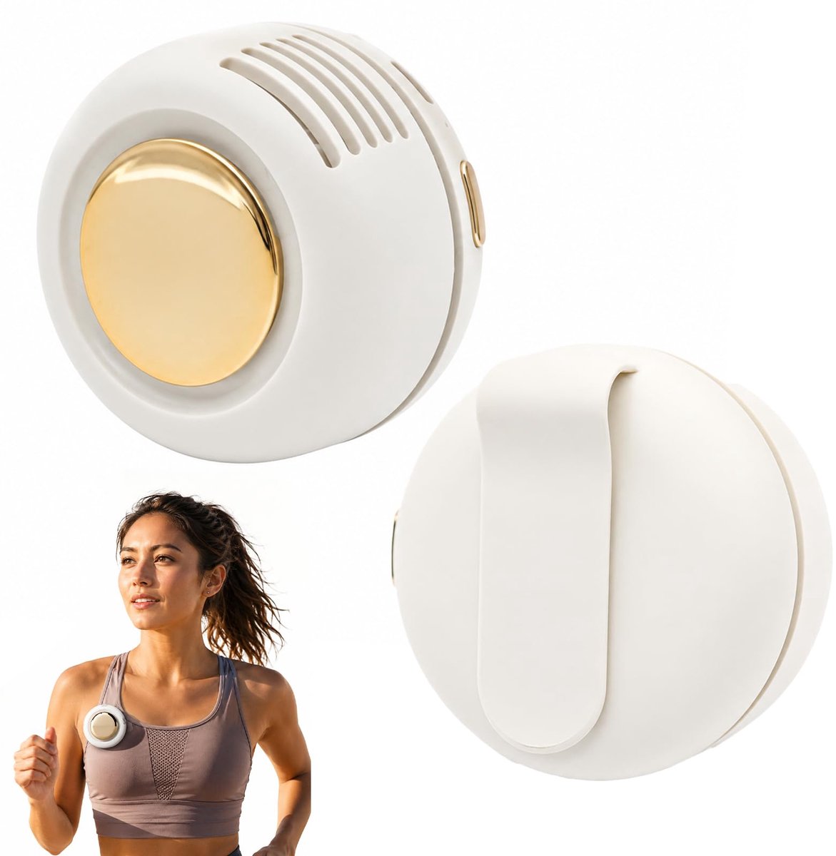 Mini-ventilator draagbaar - kleine clip-ventilator - stil en gemakkelijk te gebruiken - perfect voor onderweg - ShopVlot
