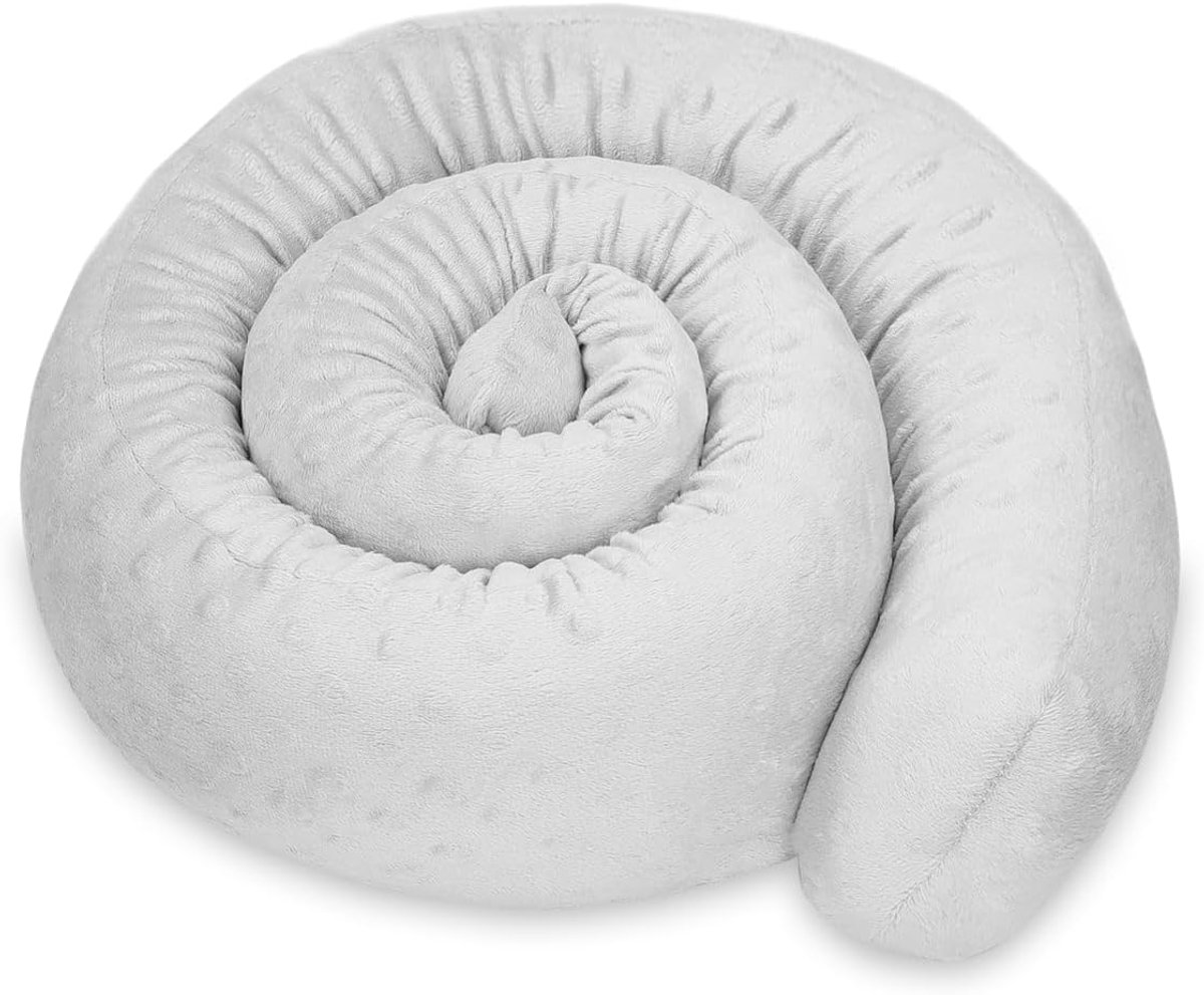 Tochtstopper deur isolerend 400 cm - Minky lichtgrijs - Decoratief - Ideaal voor voordeur en ramen - ShopVlot