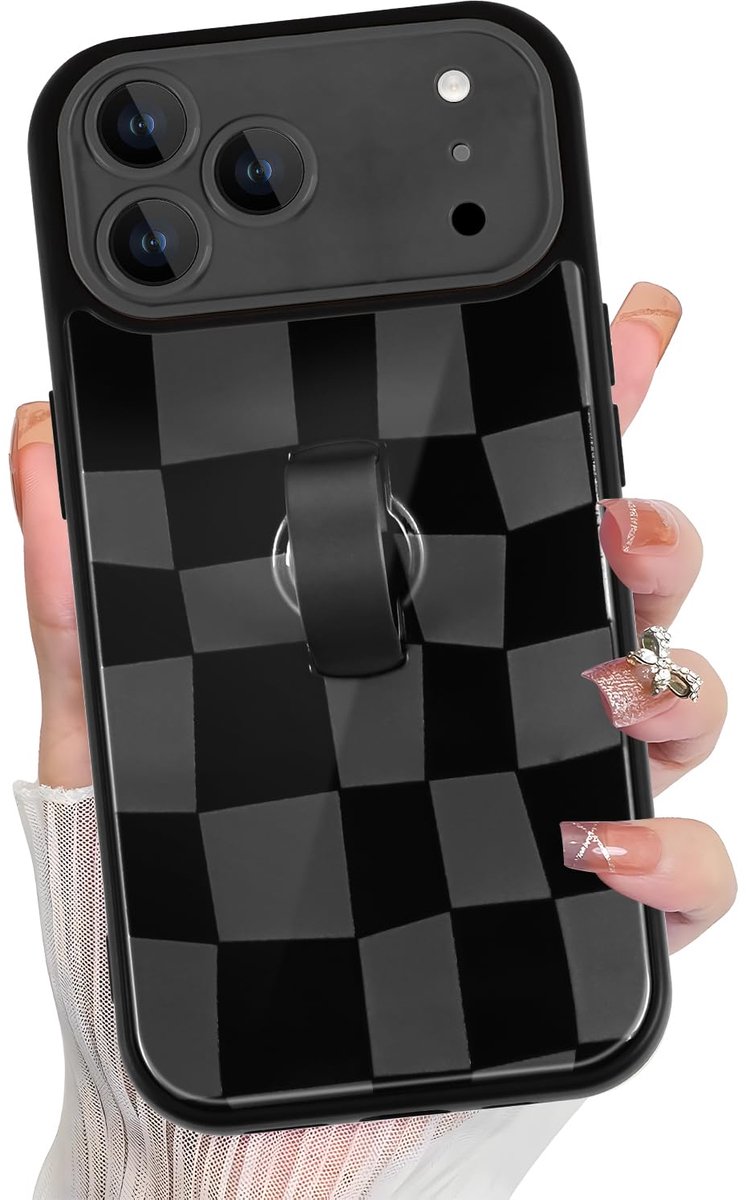 Hoes voor iPhone 17 Pro 6,3 inch - esthetisch plaid - schokbestendige bumper - beschermhoes voor dames - ShopVlot