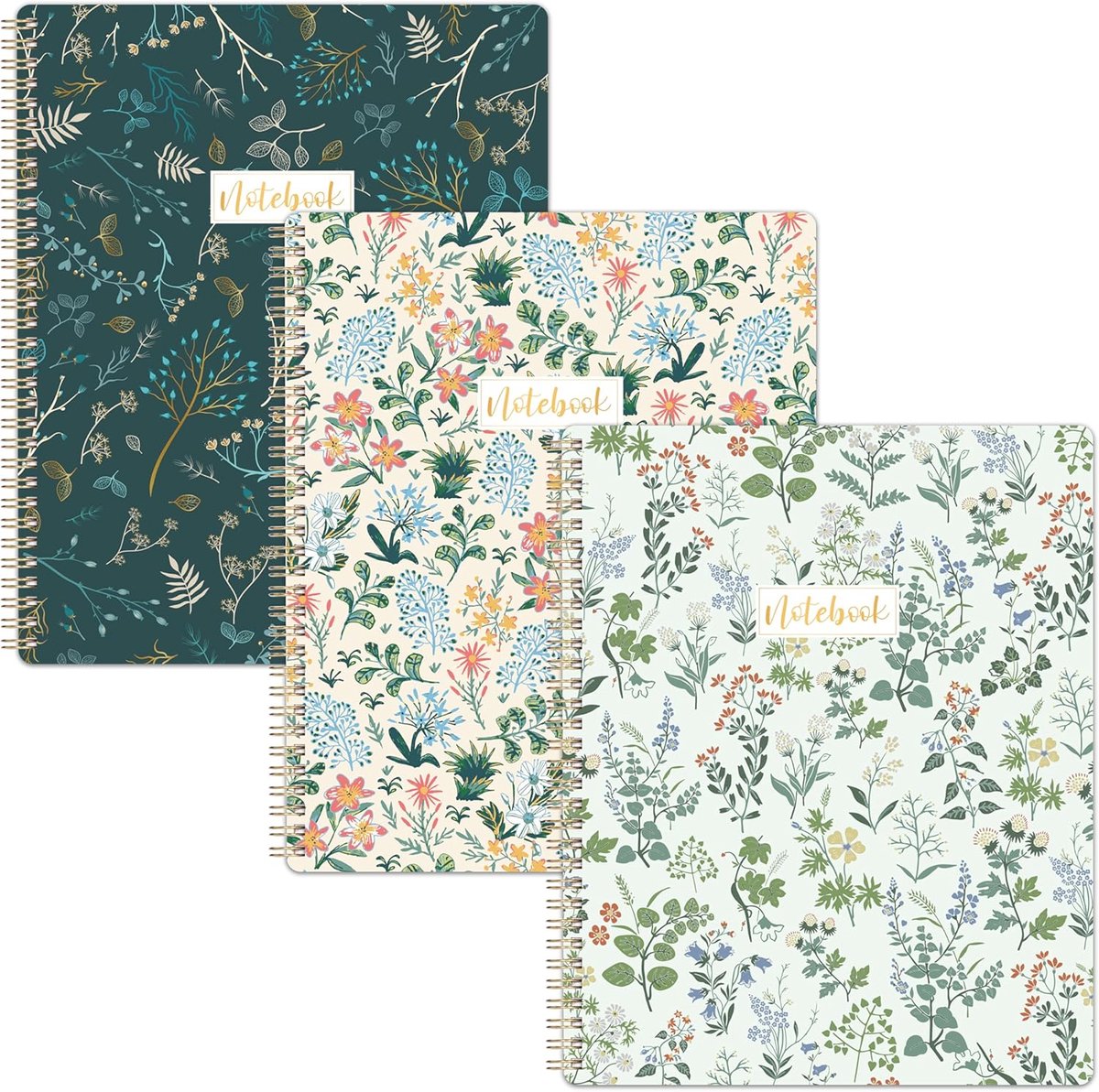 A4 notitieboek pack van 3 - gelijnd papier - spiraalbinding - ideaal voor school en werk - ShopVlot