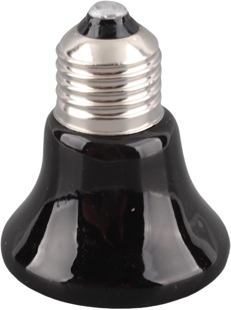 Ceramic Reptile Heat Lamp, Temperature Controlled Ceramic Chicken Heat Lamp for Reptiles (25W Black) - ShopVlot