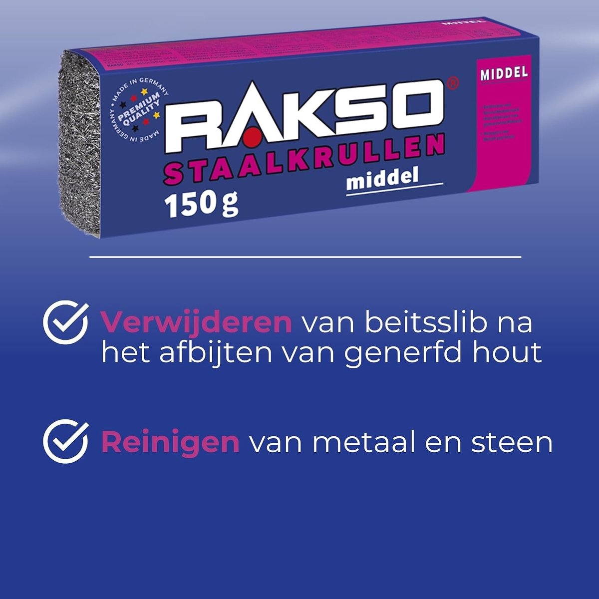 Stalen Chips Medium - 150 g - Voor Reinigen en Strippen van Hout en Metaal - Ideaal voor Professionals