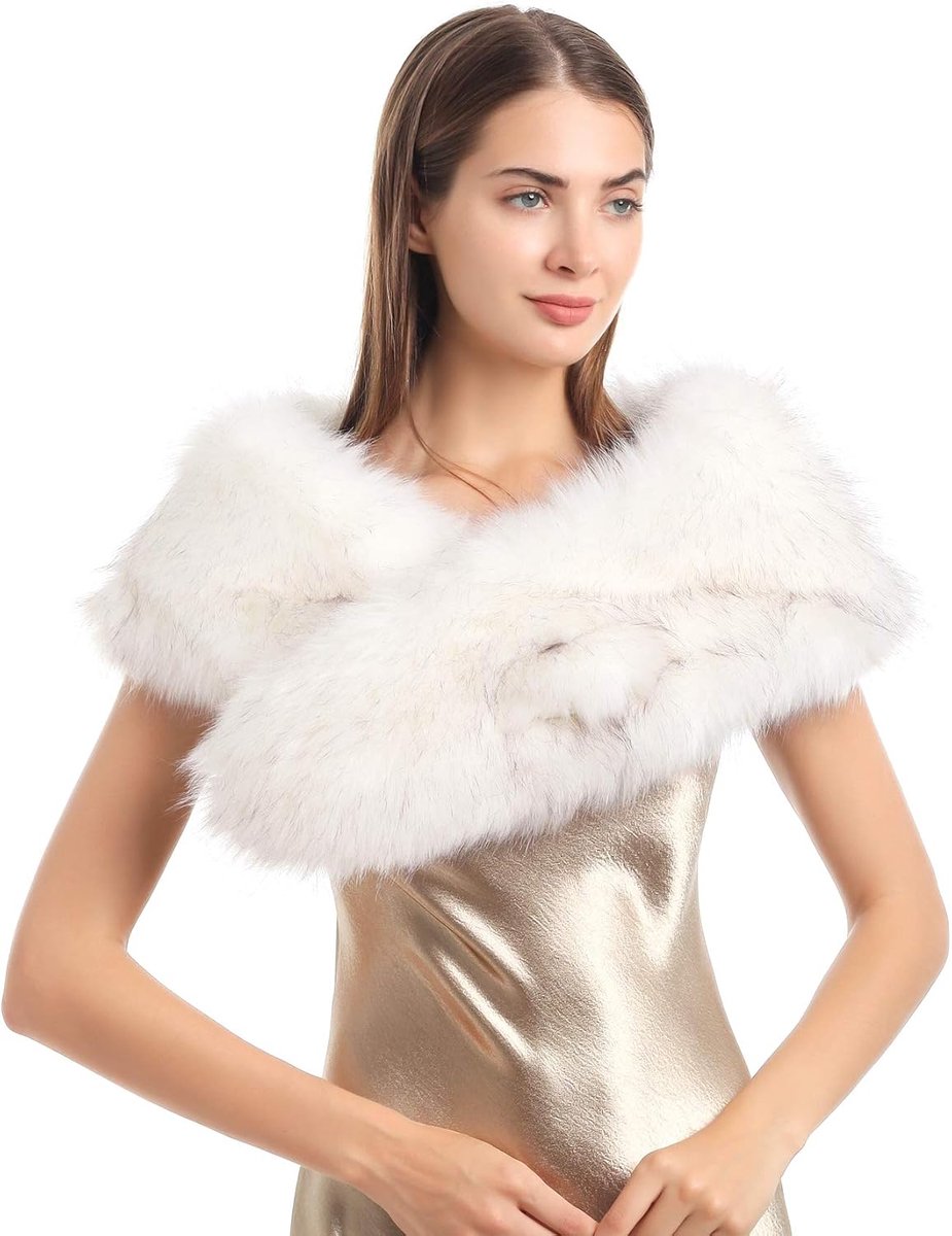 Soul Young Women's Fur Collar Faux Fur Winter Scarf Warm Fox Fur Collar Disposable Packaging - ShopVlot