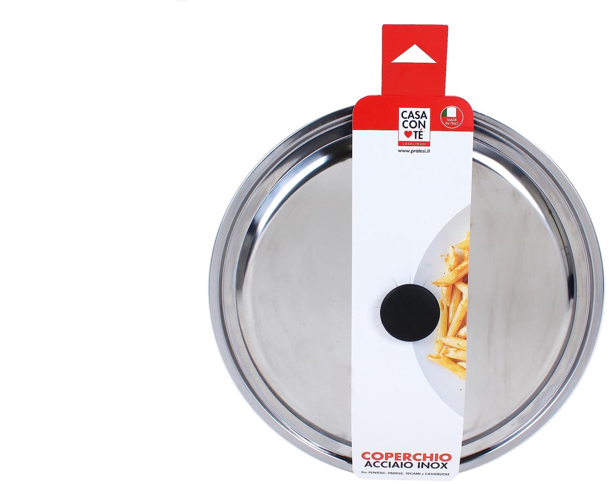 Deksel 28 cm - staal - hittebestendig - perfect voor koken - ShopVlot