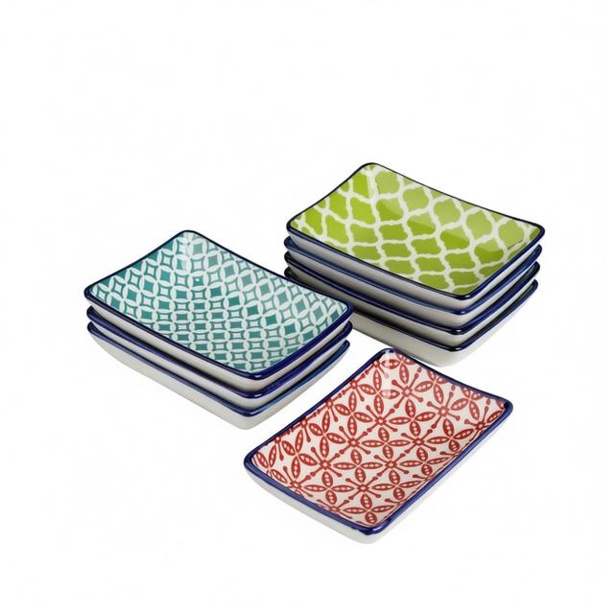 8-delige set snack/dip schalen Dopamine Kleur Keramische Borden, Dip Kommen/Komijn Kommen/Snack Borden, Makkelijk Schoon te Maken en Op te Bergen, Ovenbestendig/Magnetronbestendig, Multi-Scene Gebruik.