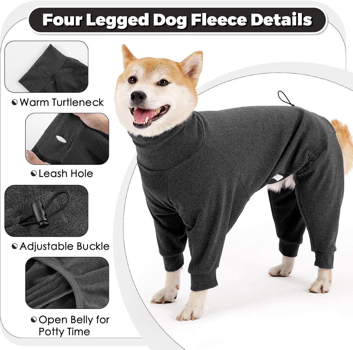 Warme en Winddichte Hondenjassen voor Kleine, Middelgrote en Grote Honden - Fleece Winterkleding voor Binnen en Buiten