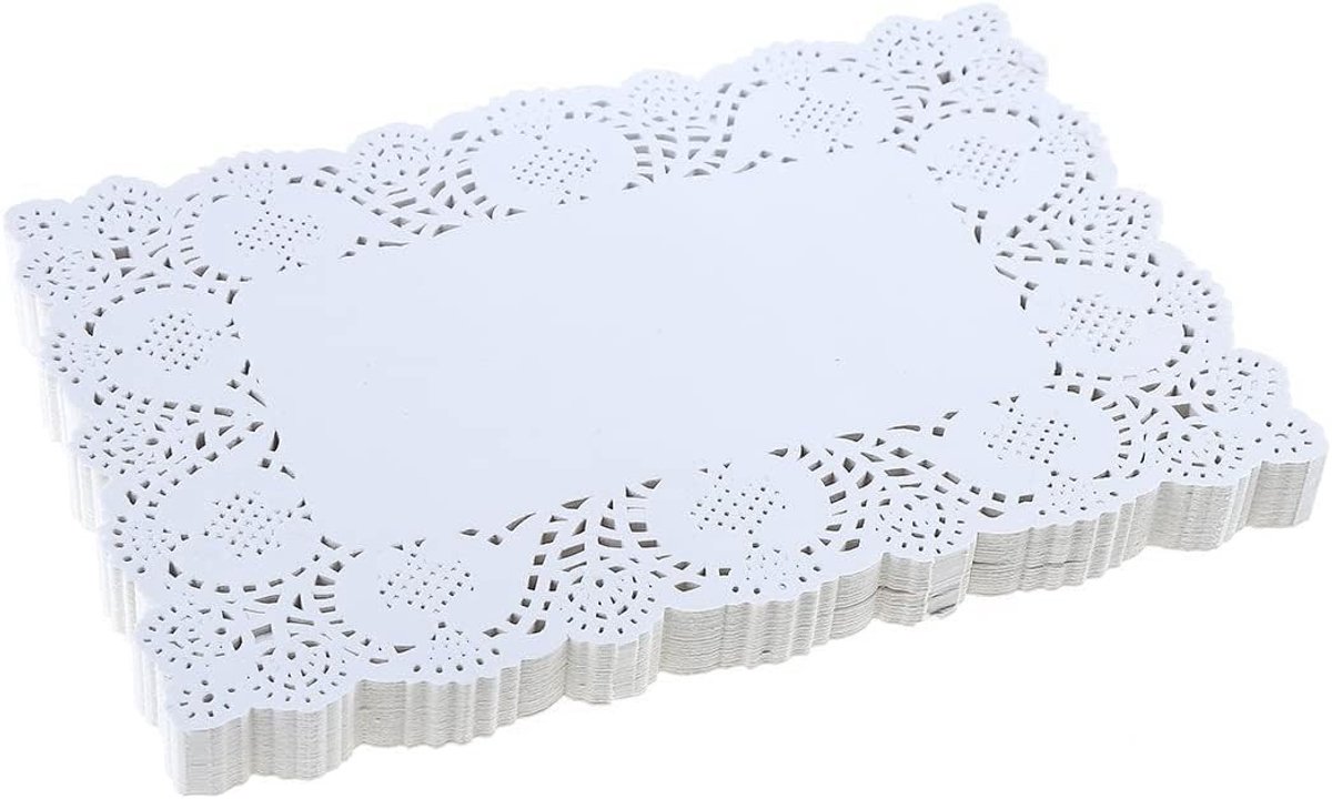 Witte Papieren Deksel voor Taart, Verjaardagsfeest en Bruiloft - 200 Stuks, 16.5 x 22.9 cm, Decoratie en Tafelgerei