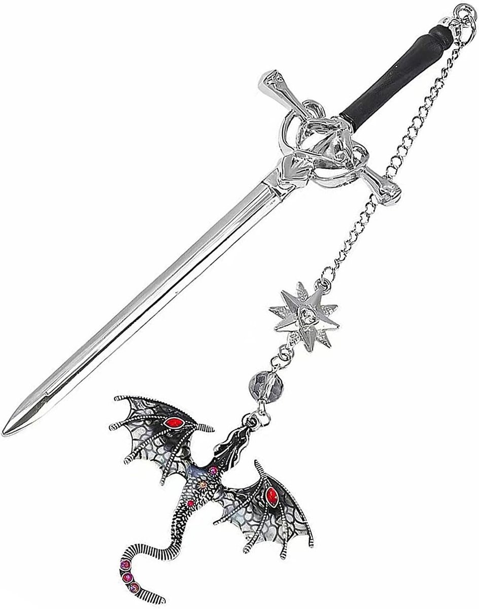 Unieke Fantasy Boekenlegger met Draak en Zwaard, Persoonlijk Cadeau voor Boekenliefhebbers, Vintage Stijl, Perfect voor Mannen en Vrouwen