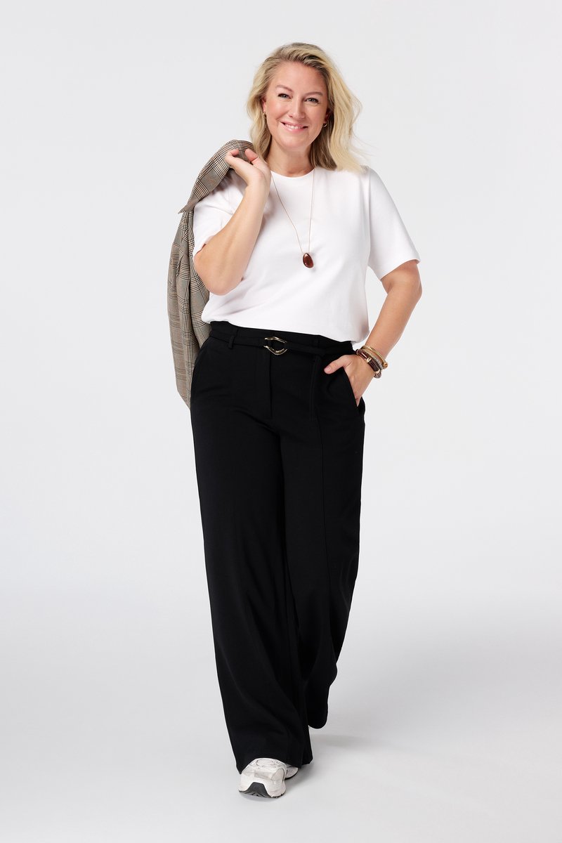 MS Mode Broek Rechte pantalon met ceintuur