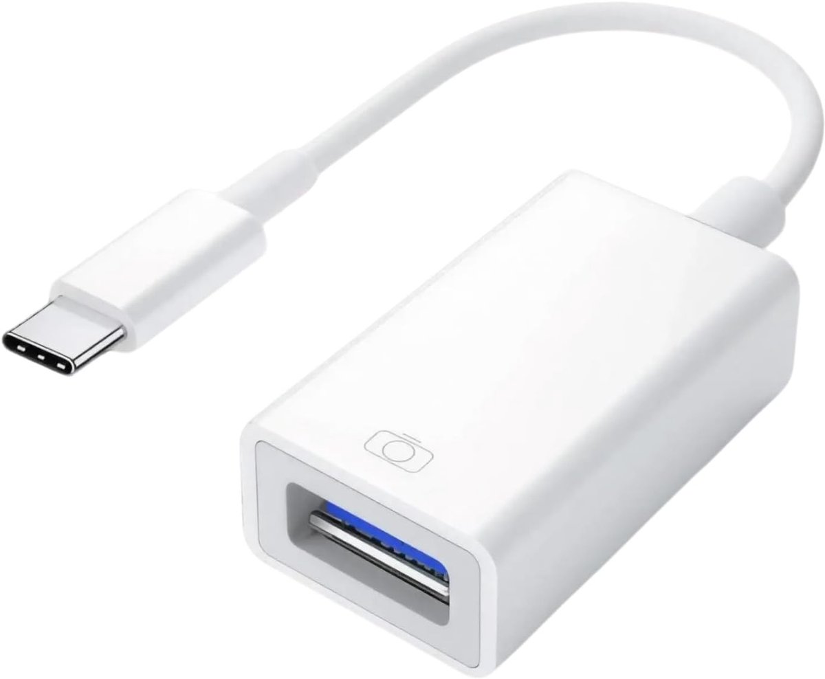 Type-C naar Standaard Type A USB 3.0 Adapter, Hoge Snelheid OTG Kabel Converter voor Laptops, Tablets en Smartphones, Geschikt voor iPhone en Samsung Galaxy, Wit