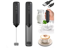 Elektrische melkopschuimer - oplaadbaar - Type-C - perfect voor romige koffie - ShopVlot