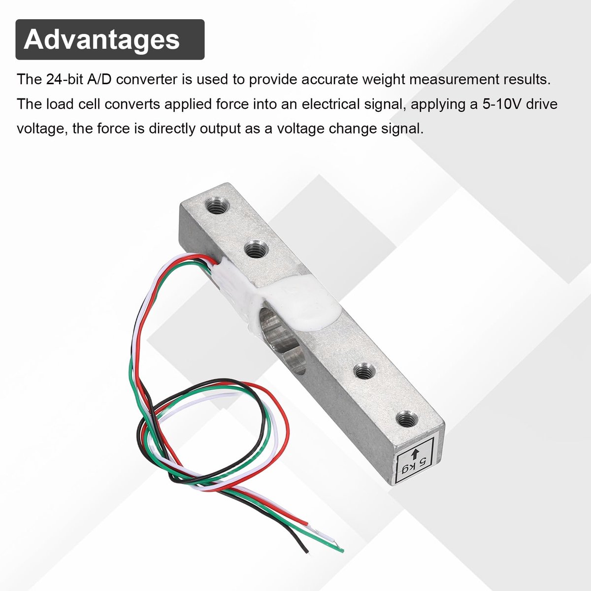 Digitale weegschaal kit 5KG - HX711 module - 24-bits weegsensor - ideaal voor elektronische keukenweegschaal - ShopVlot