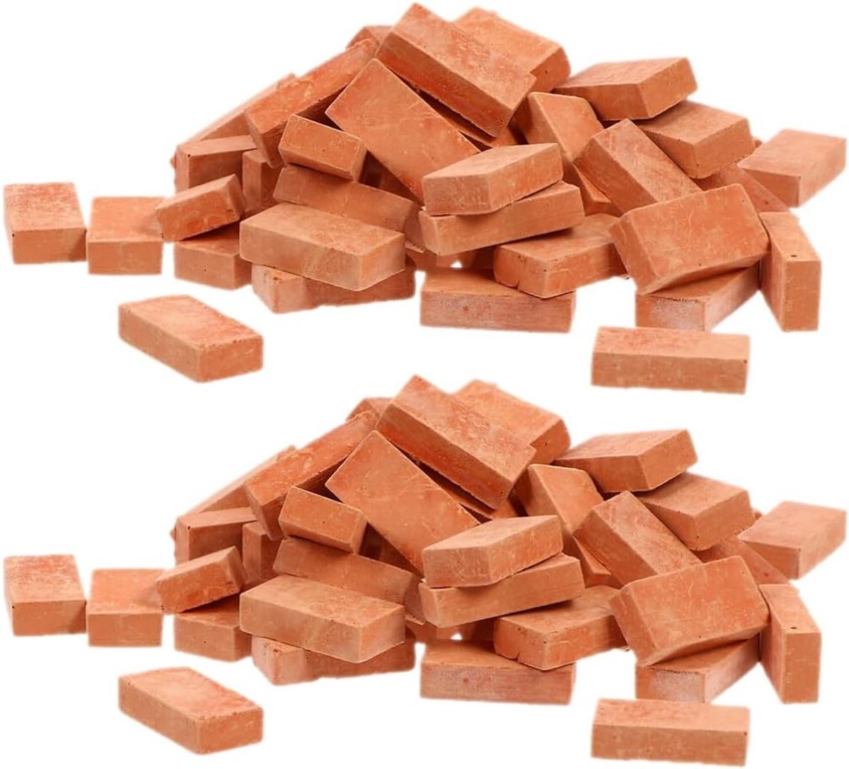 Set van 100 Mini Bakstenen voor Creatieve Projecten, Miniatuur Ornamenten, DIY Modelbouw en Decoratie voor Poppenhuizen en Landschappen