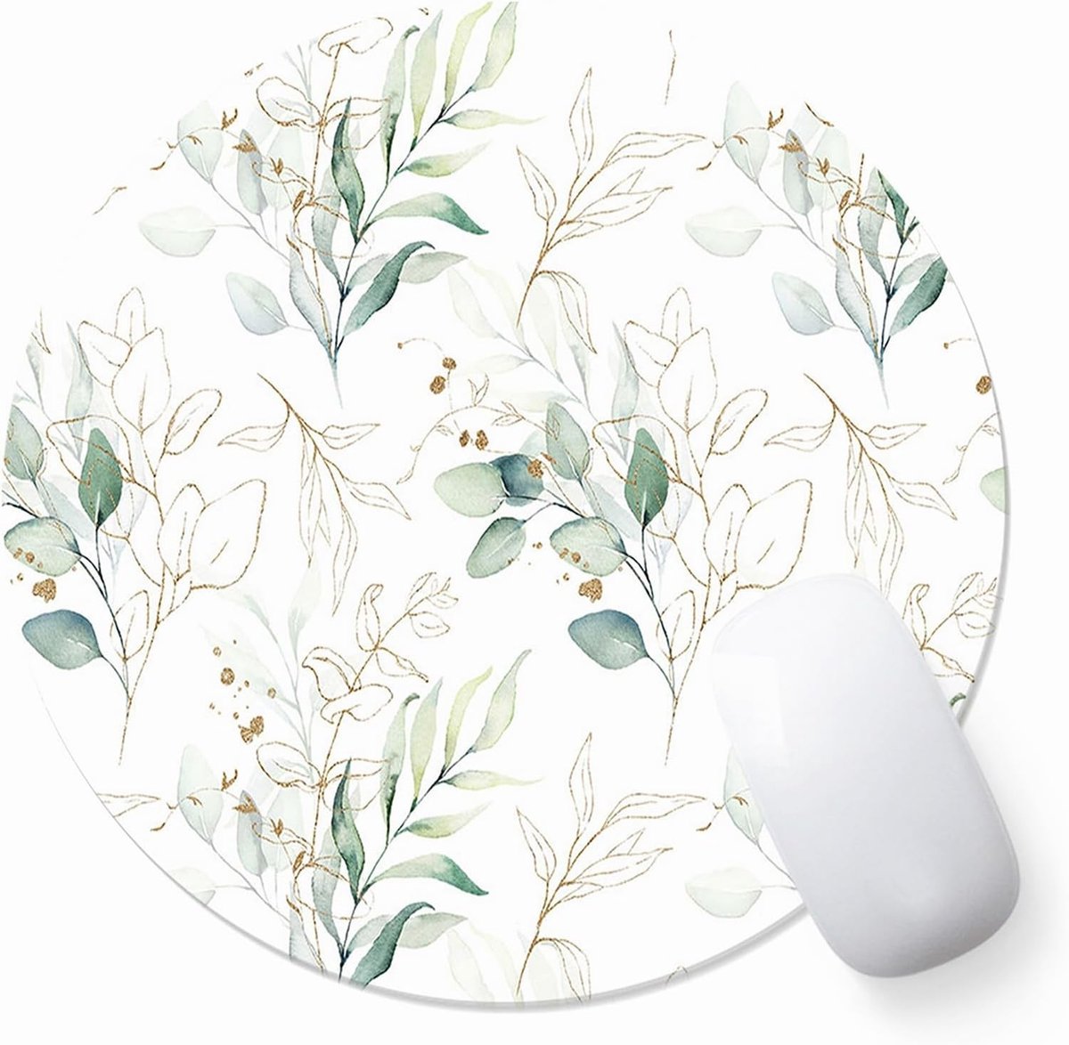 Ronde Muismat met Patroon van 20 cm - Ideaal voor Thuis en Kantoor, Antislip en Duurzaam