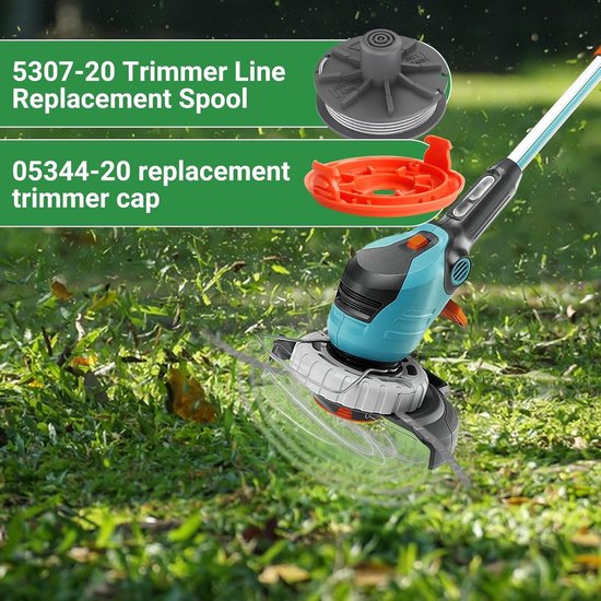 Vervangende trimmerdraad en beschermkap voor diverse Gardena modellen - 2 coils + 1 cover, ideaal voor tuinonderhoud en precisiewerk — afbeelding 2