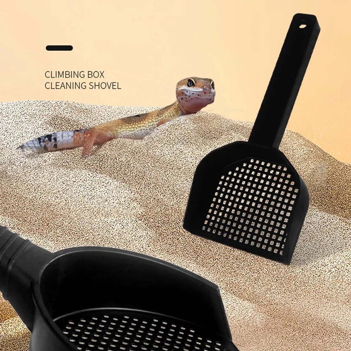 Ergonomische schep Geschikt voor diverse diersoorten (Geschikt voor katten/konijnen/hamsters/reptielen), inclusief omheining.