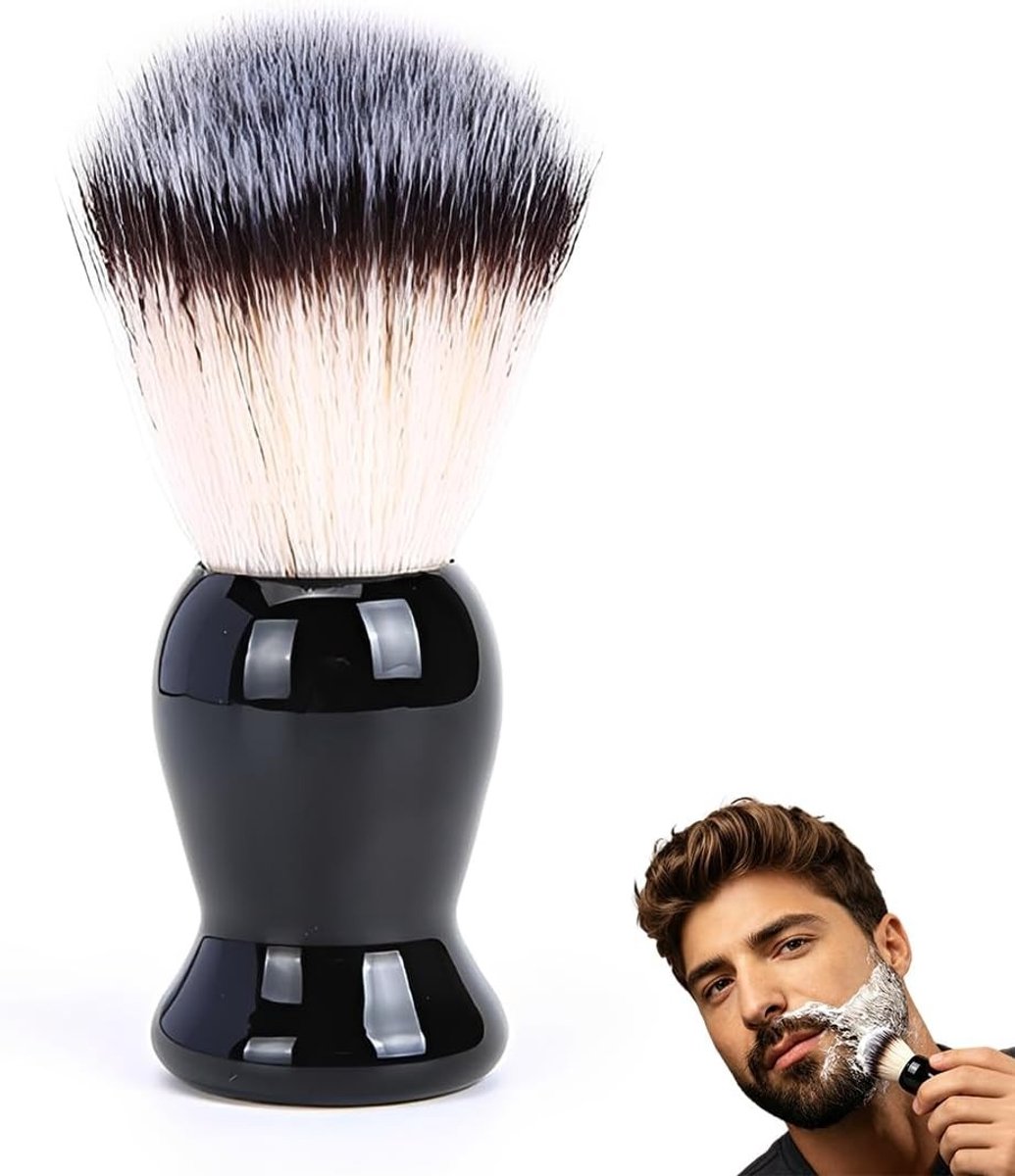 Heren Scheerkwast 10.5 cm voor het Verzorging van Baard en Gezicht, Scheeraccessoire en Perfect Cadeau voor Mannen