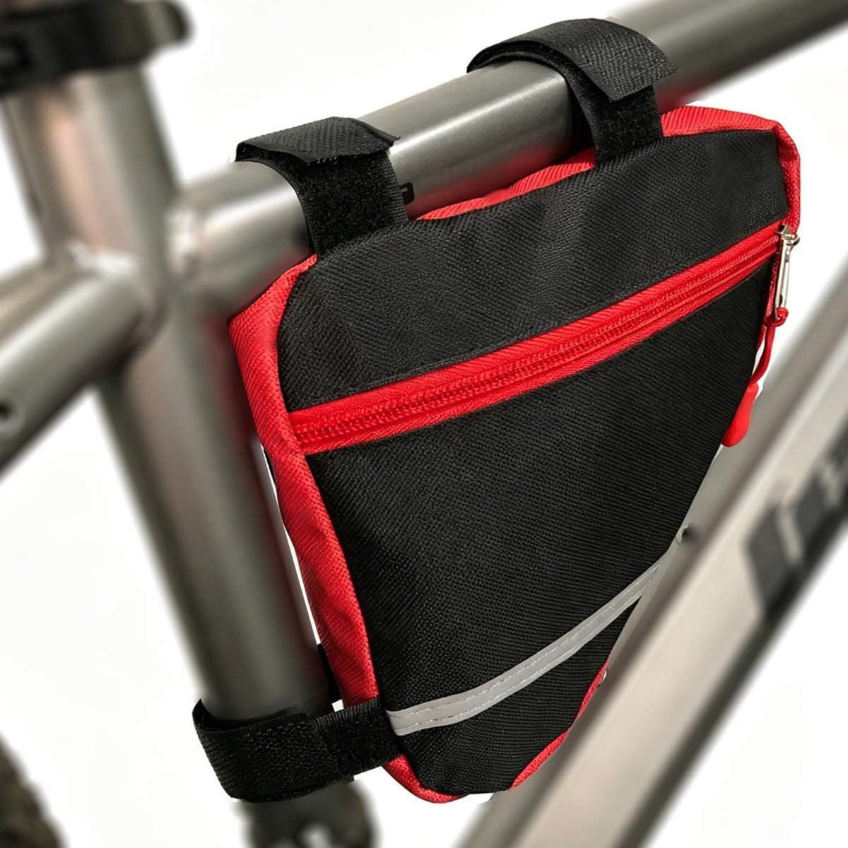 Kleine Driehoek Tas Set voor Fiets - 2 Stuks Rood, Ideaal voor Accessoires en Gereedschap