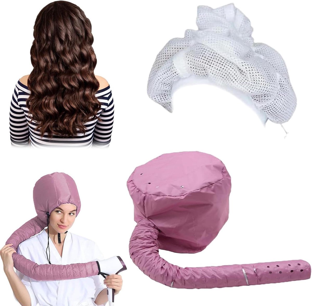 Haardroger Kap - Haar Diffuser - Haar Drogen - Gelijkmatige Warmte - 1x1x1 cm - Zwart