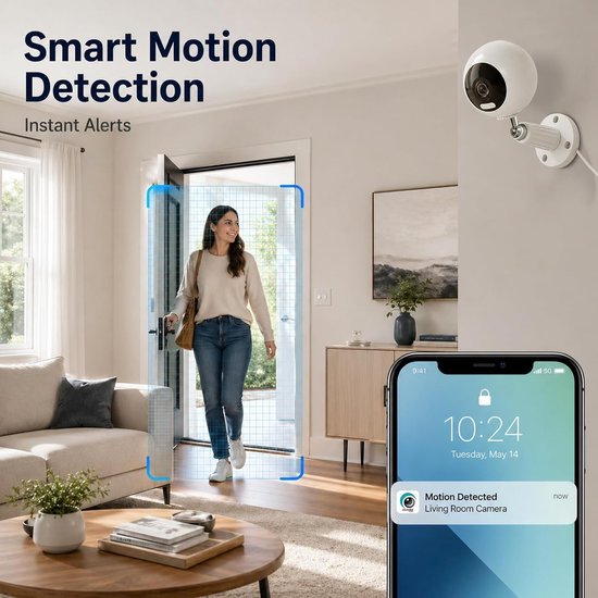 Beveiligingscamera Set - Buiten Camera - Huisbewaking - 3MP Kleuren Nachtzicht - 2 Stuks - Zwart — afbeelding 3