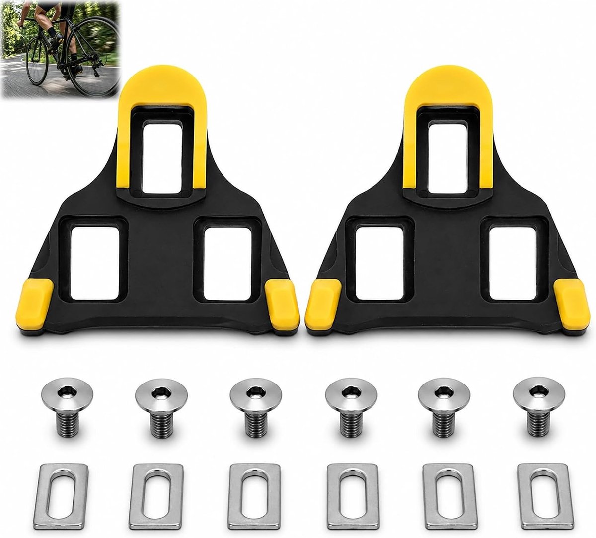 Set van 2 SPD-SL Crampons Geschikt voor Shimano SM-SH10/11/12 - Pedalen Wedges voor Racefietsen, Fietsschoenen Accessoires, Mountainbike en Thuistraining
