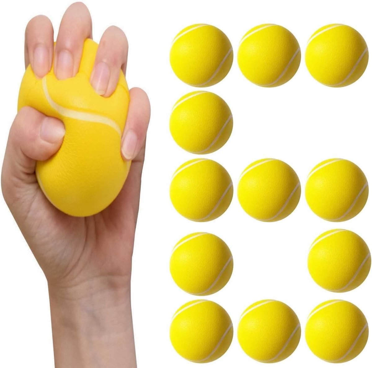 Zachte Foam Tennisballen Set van 16 Stuks voor Sport en Spel - Ideaal voor Kinderen en Buitenactiviteiten