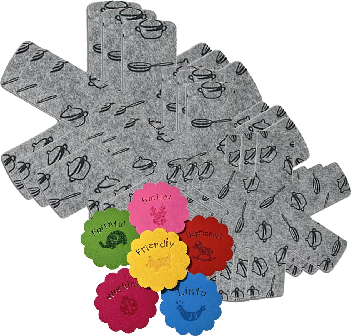 Pan en pot protectors 9 stuks - 3 maten - Voorkomt krassen - Perfect voor anti-aanbak pannen - ShopVlot