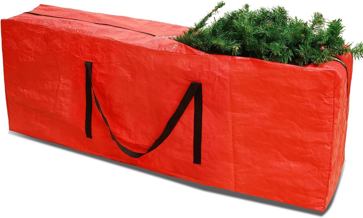 Warmara Kerstboom Tas - Kerstboom Opbergtas - Opbergtas - Rood - 120cm x 25cm x 45cm