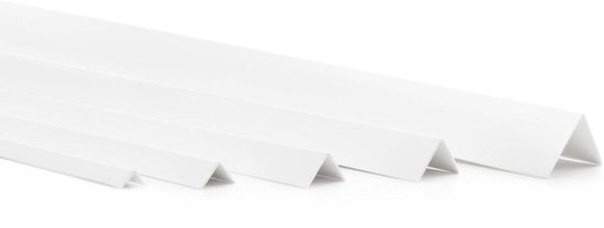 Hoekprofiel PVC - Kunststof hoeklijst L-profiel - Wanden beschermen - Slag en stootbestendig - 20 x 20 mm 10 meter