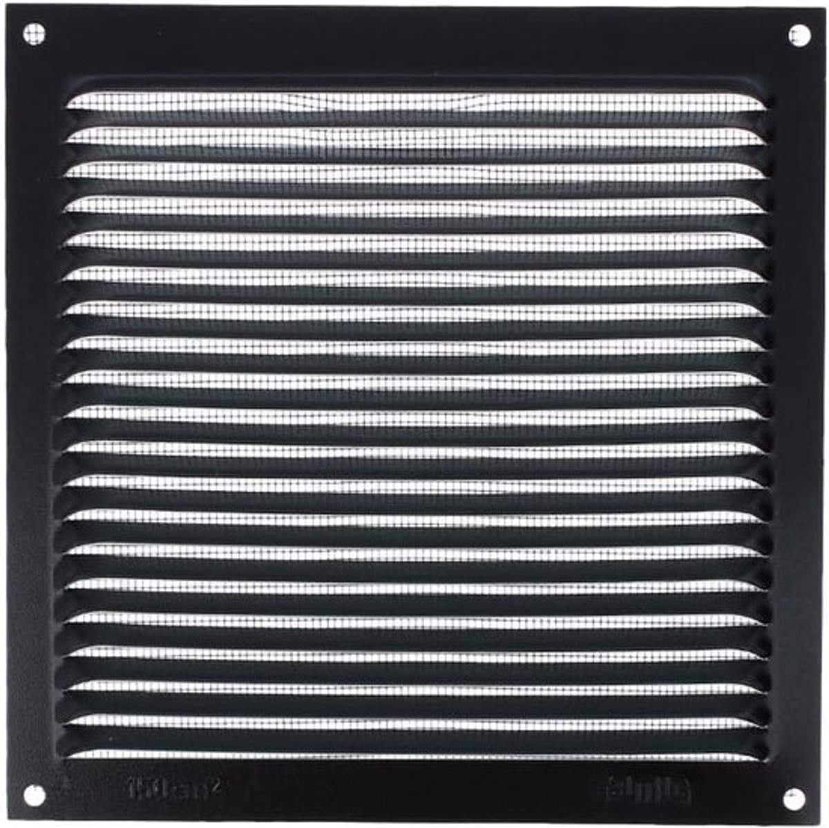 Zwarte Aluminium Ventilatie Rooster met Anti-Insectennet Vierkant