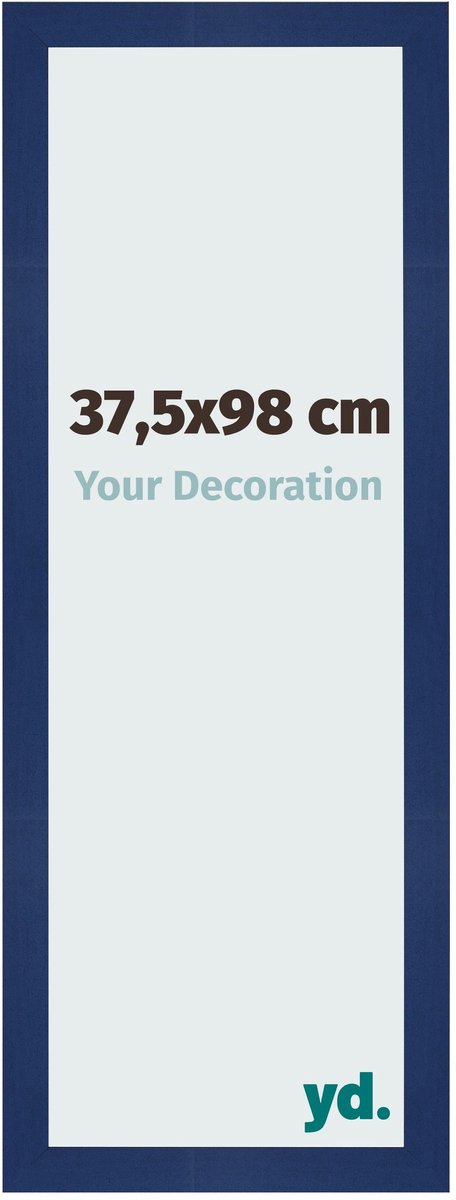 Your Decoration - Fotolijst 37,5x98 cm - MDF - Donkerblauw Geveegd - Bologna