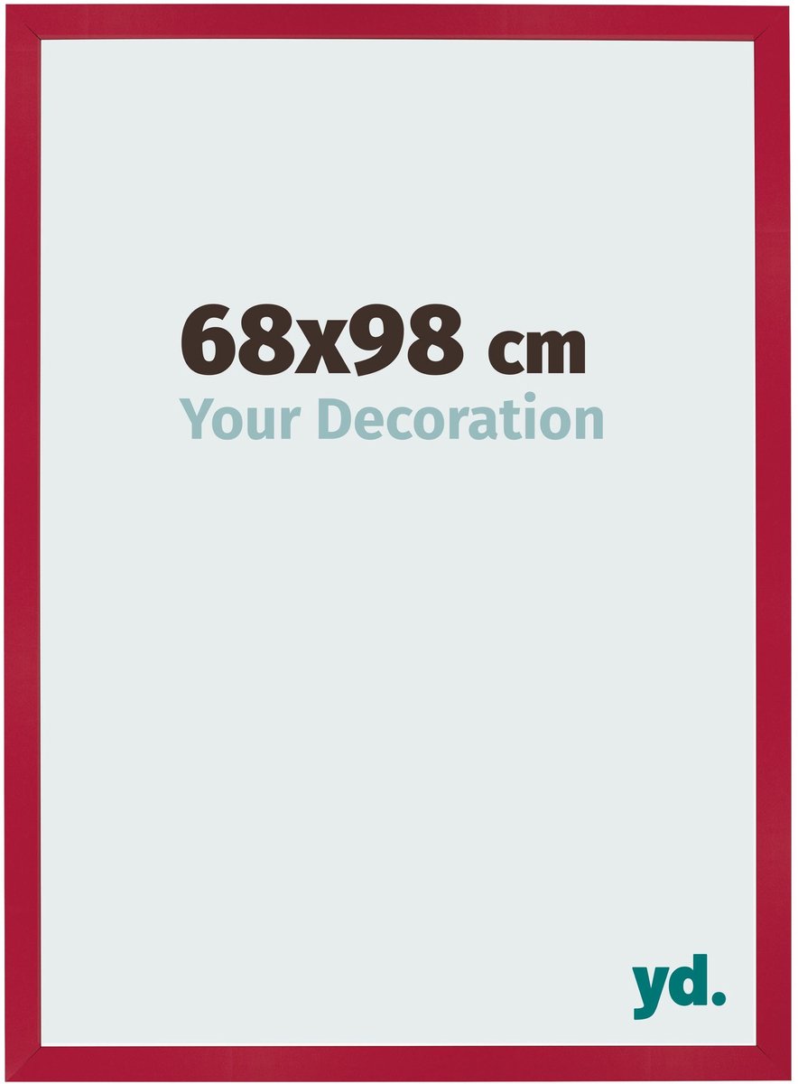 Your Decoration - Fotolijst 68x98 cm - MDF - Rood - Bologna