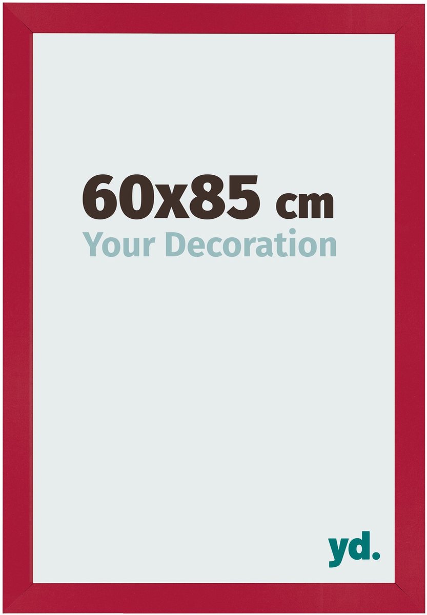 Your Decoration - Fotolijst 60x85 cm - MDF - Rood - Bologna