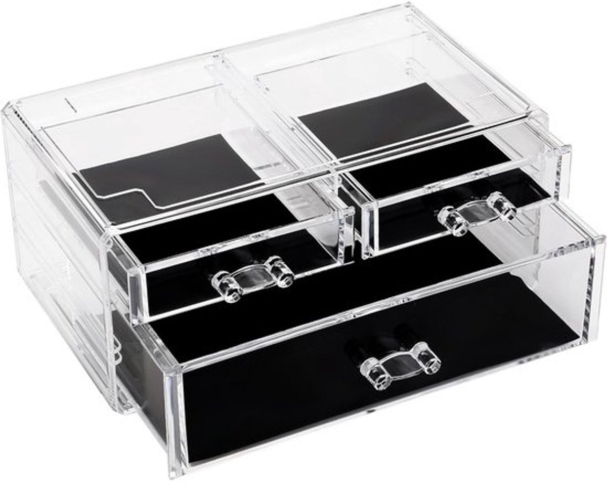 Doorzichtige Make-up Organizer met Laden voor Cosmetica en Sieraden