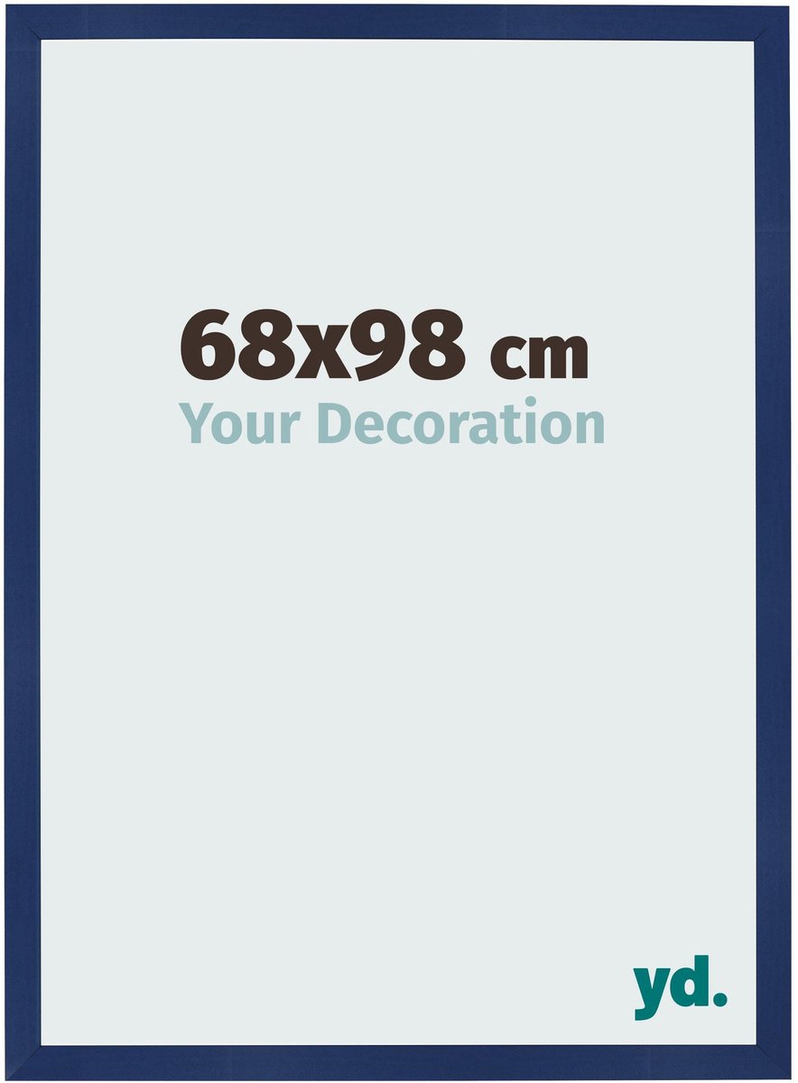 Your Decoration - Fotolijst 68x98 cm - MDF - Donkerblauw Geveegd - Bologna