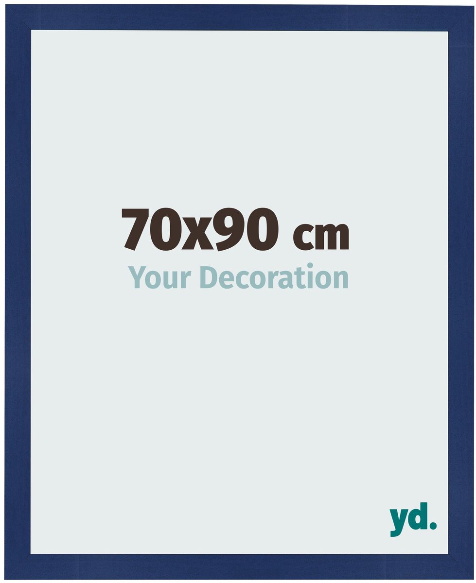 Your Decoration - Fotolijst 70x90 cm - MDF - Donkerblauw Geveegd - Bologna