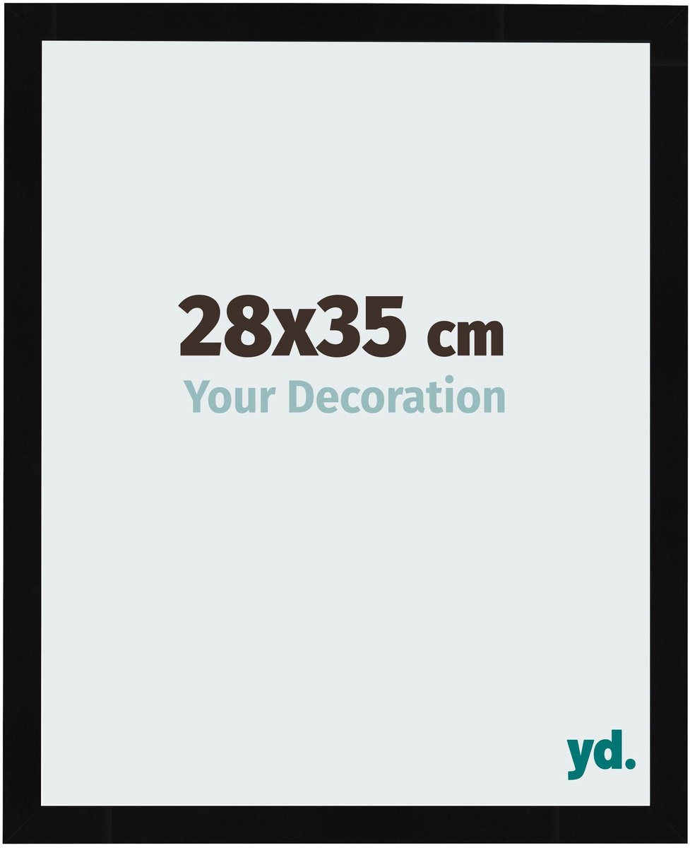 Your Decoration - Fotolijst 28x35 cm - MDF - Zwart Hoogglans - Bologna