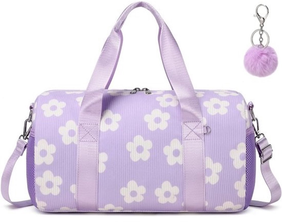 Sporttas Meisjes - Danstas Gymtas - Dans Training - Droog Nat Compartiment - 35.6 cm - Paars