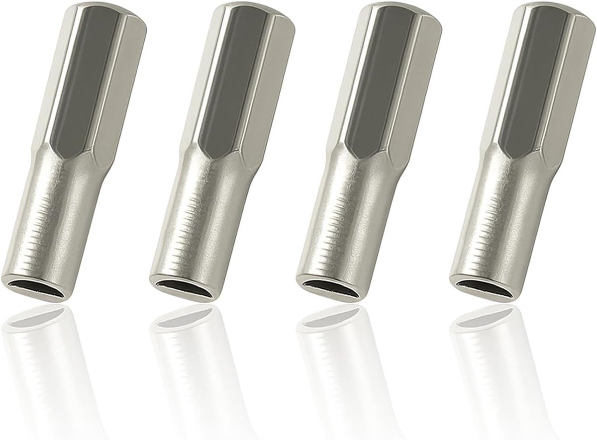 Set van 4 precisie schroevendraaier adapters van 6.35mm naar 4mm, geschikt voor mini bits, ideaal voor huishoudelijk gebruik, auto-onderhoud en machine reparaties