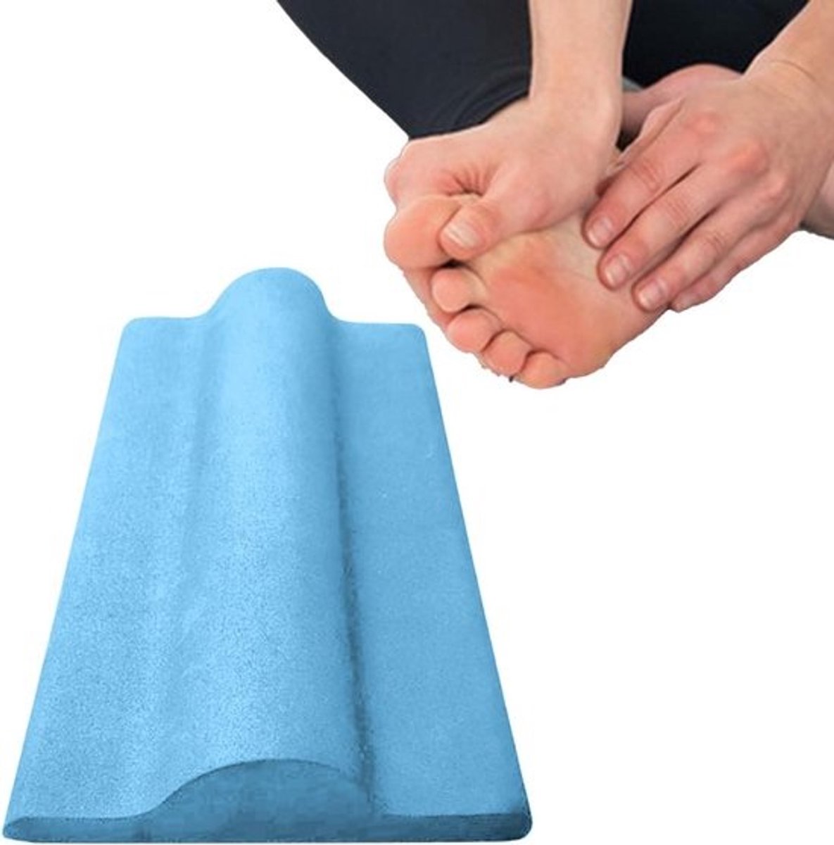Voettrainer - Kuitrekker - Voetboog Versterken - Ergonomisch Gebogen Board - 15x16x4.2 cm - Blauw
