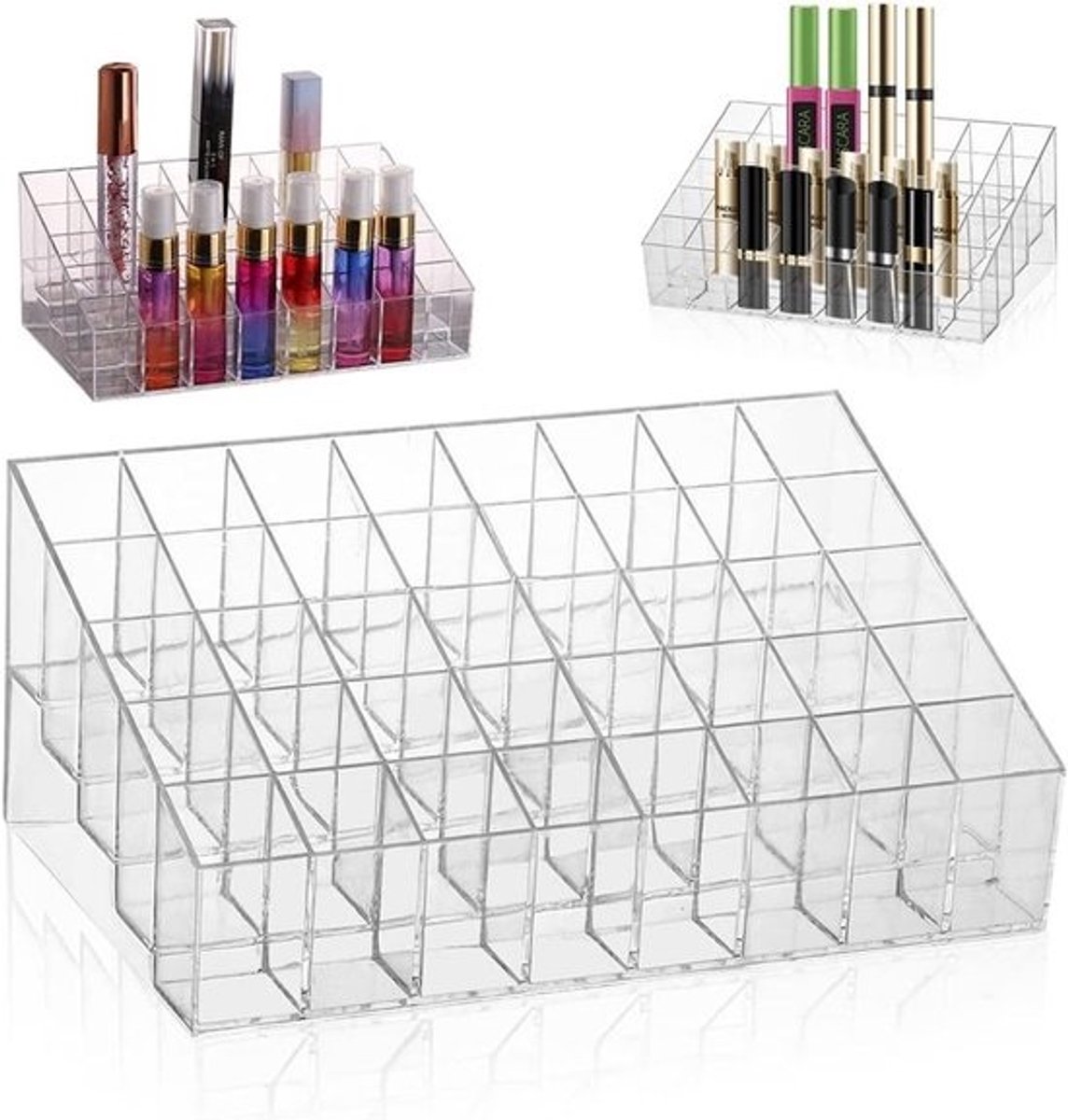 Lippenstift Organizer - Make-up Houder - Cosmetica Opbergen - Innovatief Ladderontwerp - 40 Plekken - Transparant