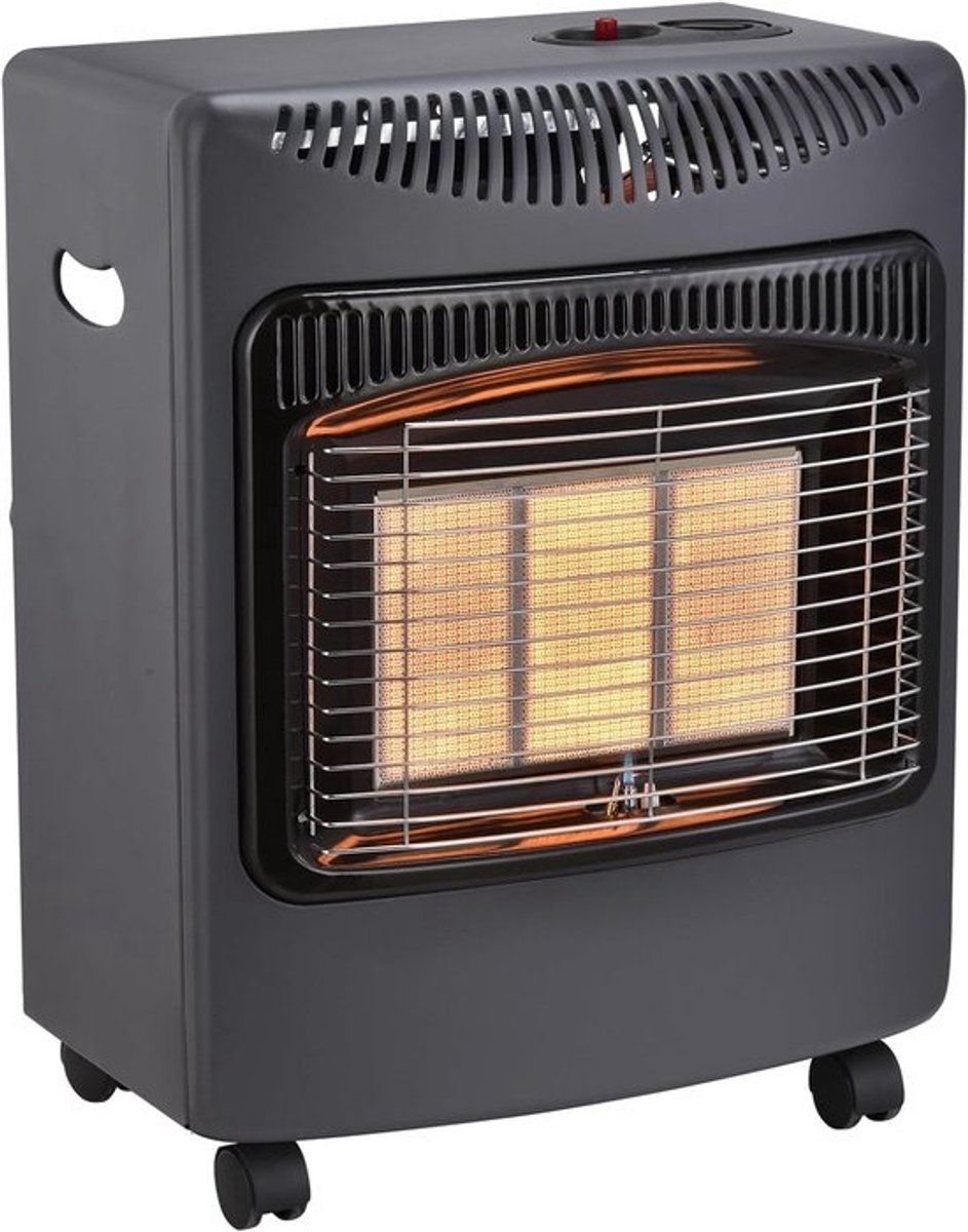 Infrarood Gasverwarmer - Mobiele Kachel - Ruimtes Verwarmen - Keramische Brander 4200W - 28 x 42 x 55 cm